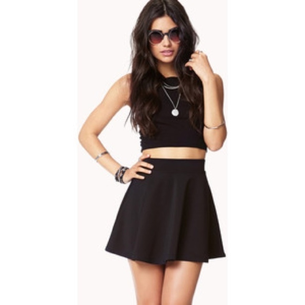 Forever21 Black Skater Skirt